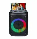 Zoook Mini Blaster Bluetooth Party Speaker 10 watts Karaoke/USB/TF/AUX/Mic Input/RGB lights/1200 Mah Battery/Bluetooth 5.0/Top Control Panel - (Black)