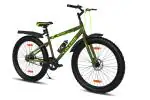 GANG COLLIDE Non-Suspension Dual Disc Brake Single Speed 24T (Frame Size : 14.5 Inches) Mountain Cycle (Military Green)