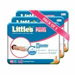 Little's Premium New Born Baby Diaper Pants Style (NB) | Upto 5 kg | 120 Count - Pack of 3 | CottonSoft Baby Diapers with Leakage Guard, Wetness Indicator & 12 Hours Absorption 