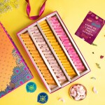 KESAR Diwali Special Healthy Flavoured Kaju Katli (Rose, Kesar, Cranberry, Butterscotch) - 900 gram with 2 Diya Traditional Indian Mithai