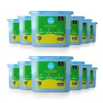 BLU by Absorbia| Moisture Absorber with Activated Charcoal | Pack of 12 (560ml) Absorption Capacity 600ML| Dehumidifier for Wardrobes & Closets | Fights Against Moisture, Mould, Fungus & Musty smells