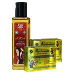 Kesh Nikhar 18 Herbs Bhringraj Enriched Intensive Hair Oil For Hair Growth -100 ml With Natural Body Sanitising Bath Soap 125Gm (pack of 2)