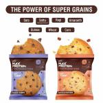 RiteBite Max Protein 7 Grain Breakfast Cookies - Choco Chips 660 g - Pack of 12 ( 55g x 12 ) + Oats & Raisins 660 g - Pack of 12 ( 55g x 12 ) Combo . Protein | Fiber | Calcium | No Maida | GMO Free | No Preservatives