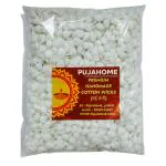 PUJAHOME Premium Quality Phool Batti Round Cotton Kesar White Wicks For Pooja | Diya Batti for Pooja | Handmade Cotton Wicks | GOL Diya Batti For Home Pujan - Natural White (Pack of -1100)