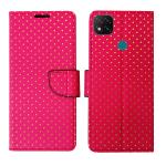 A D Enterprises Pink Dot Flip Cover for Redmi 9 | Magnetic Case | Shock Absorbent | Flip Cover Redmi 9