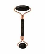 EARTH THERAPY Natural Black Obsidian Face Roller Massager Brightens Whitens Face Gemstone Healing