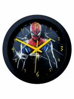 Ample Wings Spider-Man-Inspired Wall Clock - 10 Inches Diameter (Plastic)