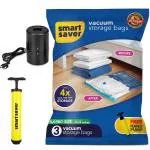 Smart Saver Premium Reusable Pack of 3 Jumbo Bags with Electric Pump