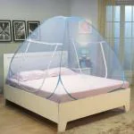 Riddhi Polyester White Adults Washable Mosquito Net, 7x7 ft