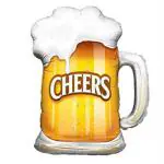Hippity Hop Rubber Multicolor Beer Mug Cheers Foil Balloon