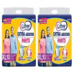 Lifree Ultimate Comfort and Convenience: Adult Diapers 10 Pieces Pack of 2-XL