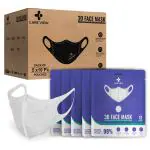 Care View 3 Dimensional Disposable Face Mask Pouch with 4 Layered Filtration, SITRA and BIS(ISI) certified & Incredibly Soft Spandex Non Woven Fabric Ear loop (WHITE, PACK OF 50)