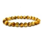 P M TRADERS Cats Eye Bracelet Natural Healing Stone Bracelet for Men & Women Bead Size 8 mm Color Yellow