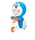 Globular Doraemon Pressure Friction Toddler Car Toy, Push and Go Doraemon Scooter Toy for Kids