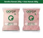 Goshudh Kala Namak 500g & Sendha Namak 250gm Combo Pack 750g