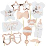 Festiko Rose Gold Foiled Oh Baby Photo Booth Props Twinkle Twinkle (Pack Of 10)