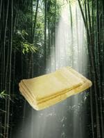 REGENCY EXPORTS PVT.LTD Bamboo Shizen Towels 100% Cotton 600 GSM Set of 3 Yellow