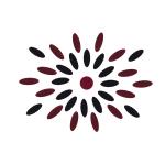 Comet Busters Handcrafted Maroon and Black Oval Velvet Bindis (BIN1858) (7 mm) Pack of 1