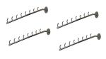 Q1 Beads Steel Stainless Steel 8 Pin Wall Drope Hanger for Cloth (packof 4)
