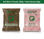 Goshudh Kala Namak 400g & Kali Mirch Powder 500gm Combo Pack 900g