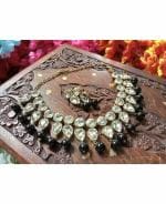 Jn Handicraft Alloy Copper-Plated White Jewel Set For Women And Girls