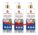 Lady Empire 2Pc With 3X Power Onion With Aloe Vera Shampoo For Hair Health Nourishment, Men & Women (250 ml)