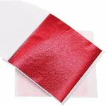 SUMERA WARQ Foil Metallic Foil Paper Sheets Gilding Foil Imitation Leaf for DIY Art Crafts Furniture Decoration | Pack of 20 | Red