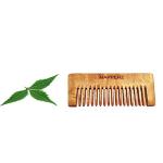 Mapperz Pure Neem Wood Hair Comb Anti-Dandruff /Shampoo Comb with wide teeth,Brown for men and women