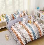 LINEN HEADS 240 TC 100% Pure Cotton Bedsheet for Double Bed King Size, Double Bedsheet with 2 Pillow Covers, Premium Printed Flat Bed Sheet - (90x100) inch Musted