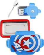 SKI Rolex Small Insulated Steel 2 Containers Lunch Box (Captain America)