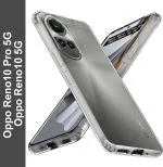 Fashionury Back Cover for Oppo Reno 10 5G, Oppo Reno 10 Pro 5G (Transparent, Grip Case, Silicon, Pack of: 1)