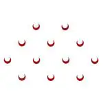 Comet Busters Moon Shaped Traditional Red Bindi (7mm) (BIN1029) Pack of 1