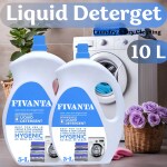 fivanta Genteel Liquid Detergent Blue 10Liter 99.9% Germ Protection, Bio Stain Power & Ultra Color Care which maintains the Newness