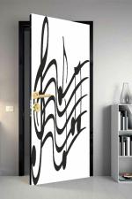 Qth Line Art Dor-1805 Design Door Sticker