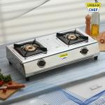Urban Chef ISI certified Strom Stainless Steel Manual Gas Stove (2 Burners)