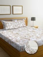 RC My Mini Bazaar Cotton Feel Fitted Bed Sheets King Size Printed King Size Bedsheet with Elastic Fitted Double Bed Bedsheet with 2 Pillow Covers (72