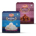 Bikalal Combo Pack of Rasgulla - 1kg and Gulab Jamun - 1kg | Authentic Indian Sweets | No Preservatives | Vegetarian
