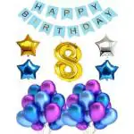 Acril 8HP BLU PPLGOLD THEME Balloon