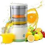 DailyDwell Electronic Squeeze Citrus Juicer | Electric Citrus Press | Automatic Lemon & Orange Juicer | High-Efficiency Juice Extractor with Adjustable Settings and Pulp Control (pack of 1)