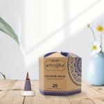 Amogha Incense cone in a hexa krafted box with flower lock top-Set of 4 - Fragrance Kasthuri Musk