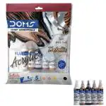 DOMS HOBBY ESSENTIALS FLUID ACRYLIC COLOURS METALLIC | DOMS FLUID Acrylic Metallic Shades | DOMS Metallic Fluid Acrylic Painting Set