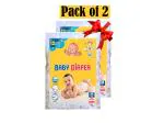 Hush Diapers - Newborn Size (Pack of 2) - 72 Ultra-Soft & Absorbent Baby Diapers: