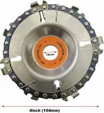 Wood Carving Disc, Depressed Centre Grinder Saw Disc for 4'' Angle Grinder, Chainsaw Grinding Wheel Chain Blade Circular Saw Shaping,