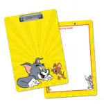 Festiko Cat & Rat TJ Theme Exam Board with Clip (Pack of 1 Pc), Exam Pads for Birthday Return Gifts for Kids, Writing Pads Clipboard with Shiny Steel Finish Clip
