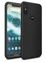 MULTRONICS Black Rubber Back Cover Compaitible With Motorola Moto One Power