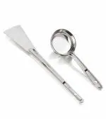 Tiara Imperial Stainless Steel Dosa Ladle (7.5 cm) & Palta Turner (31.5 cm) Combo Set 2 pcs