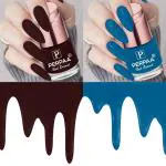 Perpaa Bridal Maroon, Blue Dragon Nail Polish (Pack Of 2)