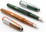 Ledos Airmail 58C Orange and Green Resin Cartridge Fountain Pen