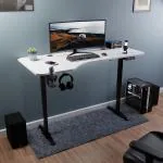 Green Soul Trigger Multipurpose Electric Height Adjustable Engineered Wood Table Desk Ergonomic Spacious Sit-Stand Desk Digital Display with Memory Preset Option- 62X29X46 Blackwhite