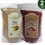 Farmbean Millets Combo Pack of 2 | Bajra 1Kg, Ragi 1Kg | Natural Grains Unpolished Millets| Low GI Rice | Nutrient Powerhouse, High Protein & More Fibre than Rice
